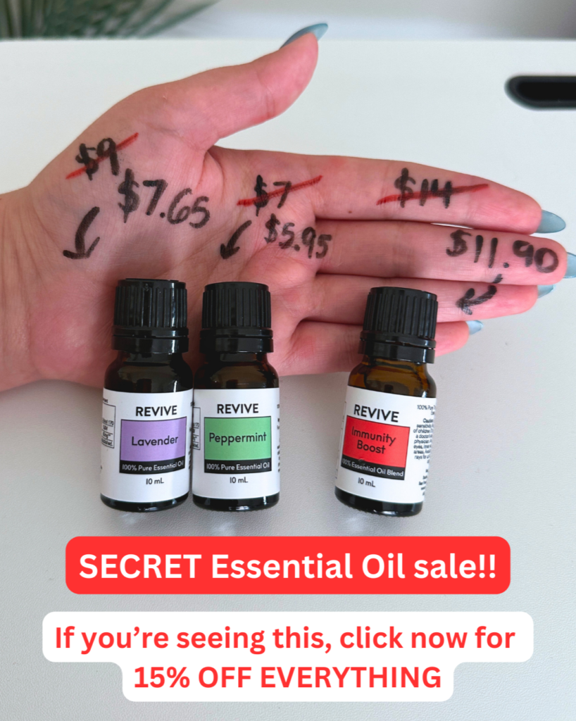 essential oil sale, essential oils, lavender essential oil, peppermint essential oil, immunity boost essential oil, Revive essential oils, essential oil bottles, aromatherapy oils, 15% off essential oils, essential oil discount, secret essential oil sale